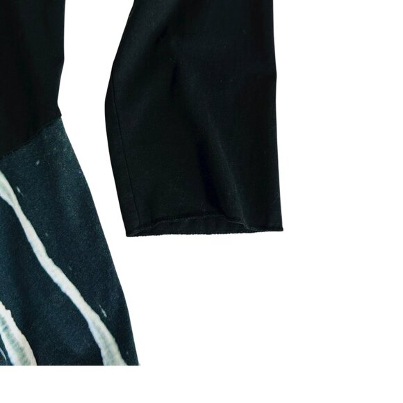 Parsley & Sage Women's Size M Button Up Moldable Cowl Neck Black White Shirt - Picture 6 of 7